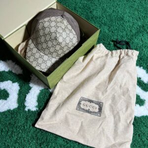 Gucci GG Mesh G Logo Khaki Hat