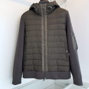 Moncler Knitted Detail Oliv Cardigan