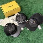 Fendi FF Mesh Monogram Black Hat