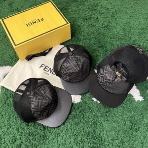 Fendi FF Mesh Monogram Black Hat