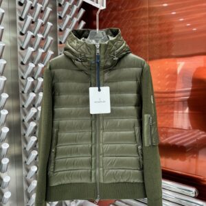 Moncler Knitted Detail Green Cardigan