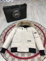 Canada Goose Bomber White Jacket - Image 2