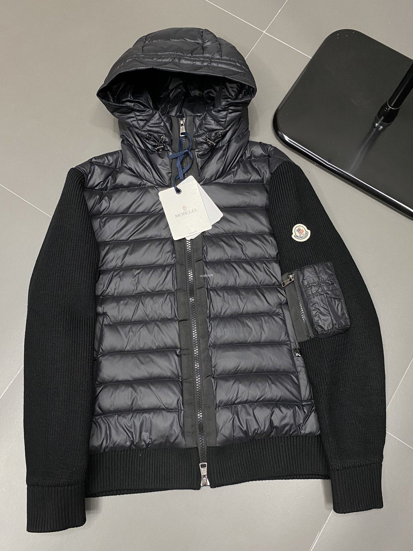 IMG_3381 Moncler Knitted Detail Black Cardigan - Image 1