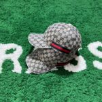 Gucci GG Canvas Navy/white Line Hat