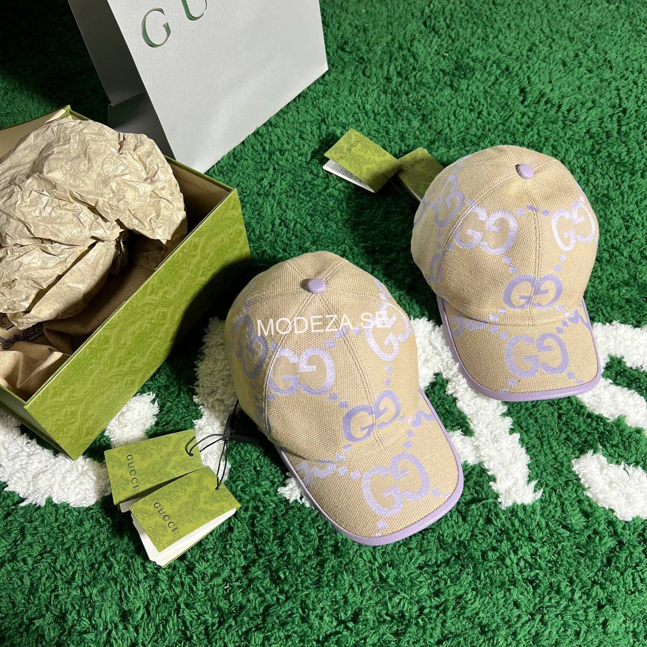 WhatsApp Bild 2024-09-26 kl. 18.09.39_e985fa62 Gucci GG Jumbo Beige/Purple Hat - Image 1