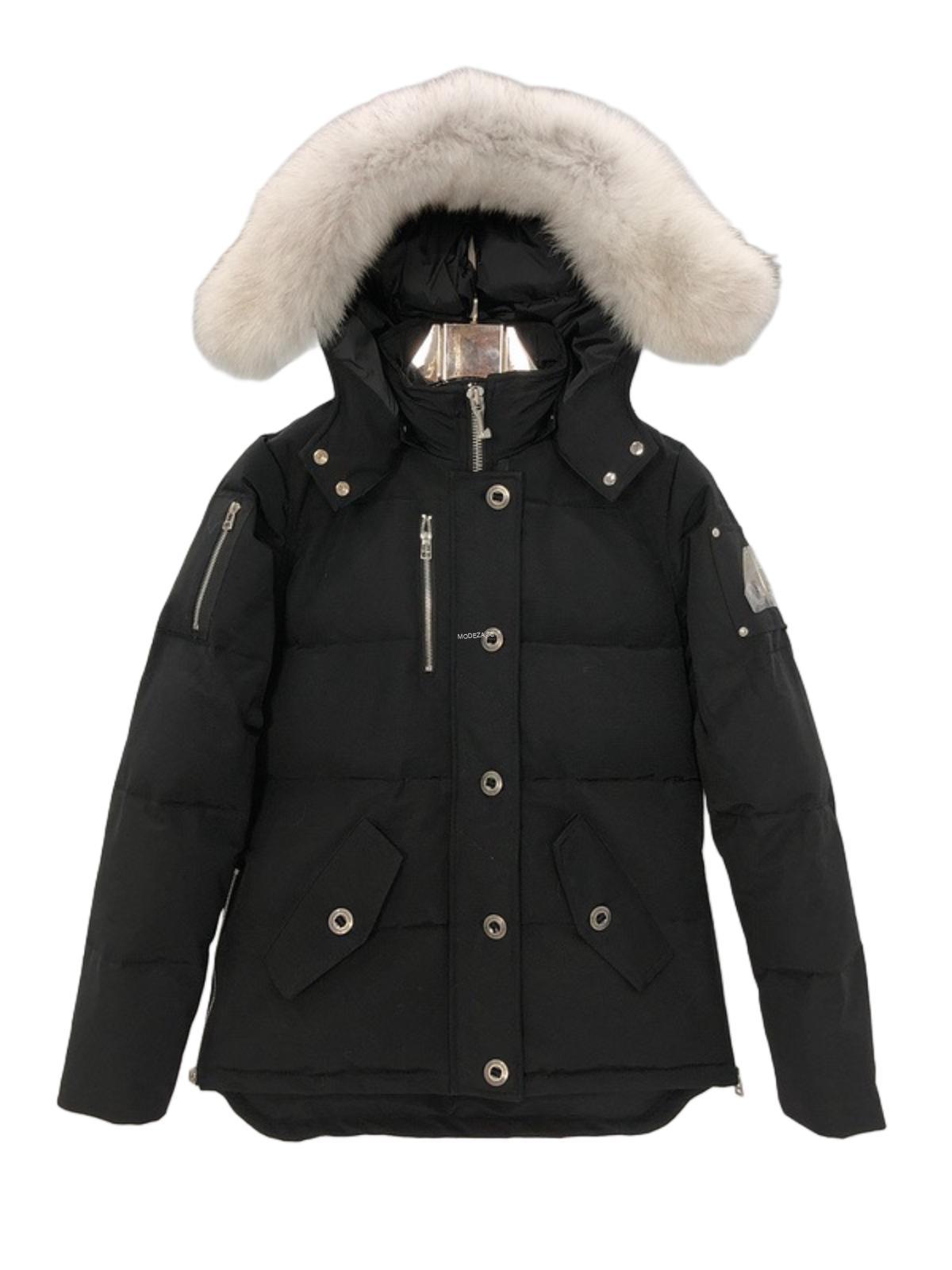 WhatsApp Bild 2024-09-26 kl. 20.18.47_eca1fc8f Moose Knuckles 3Q Black/White Fur Jacket - Image 1