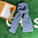 Louis Vuitton Petit Damier Blue Scarf - Image 3