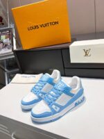 Louis Vuitton White Sky Blue Trainers
