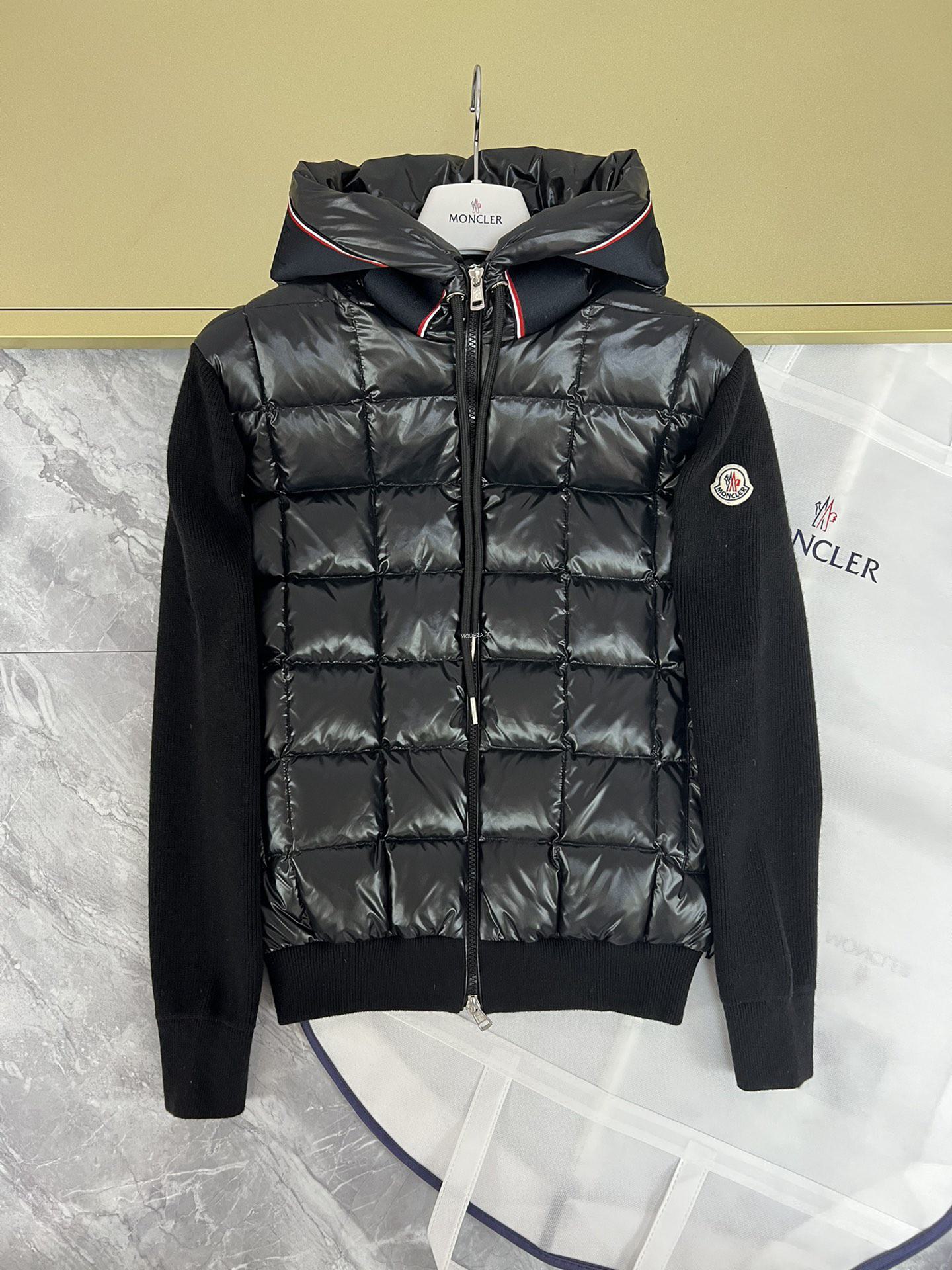 a3eff1c6 Moncler Cardigan With Padded Front Panel Black - Image 1