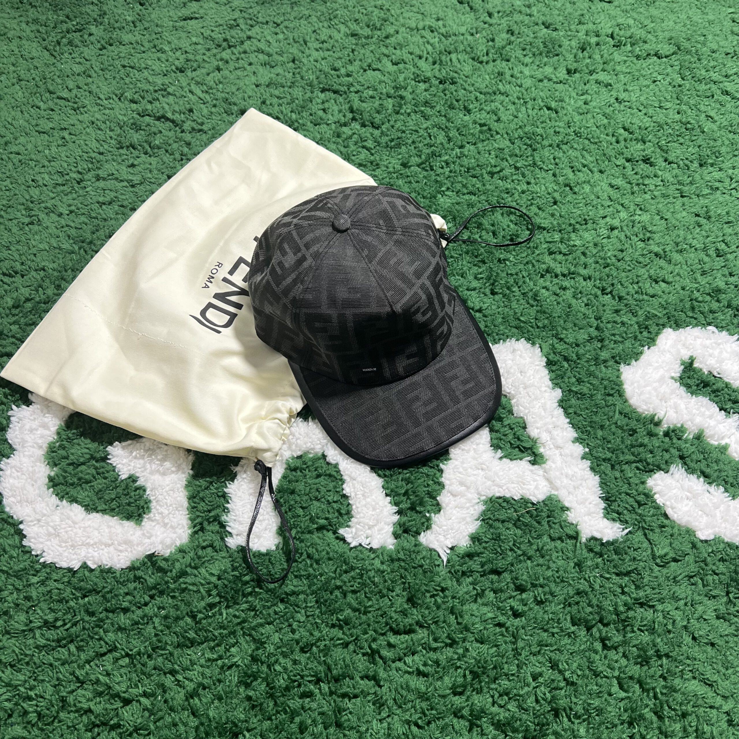 b6a34c1d Fendi FF Monogram Black/Black Line Hat - Image 1