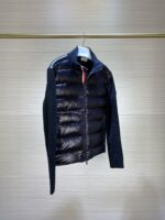 Moncler Tricolor Zipper Navy Cardigan - Image 2