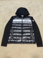 Moncler Mixed Media Black Cardigan - Image 2