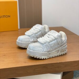 Louis Vuitton Maxi Metallic White Trainer