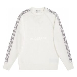 Christian Dior White Knitted CrewNeck Sweater