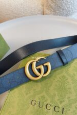 Gucci GG Marmont Black Belt Gold Buckle - Image 2