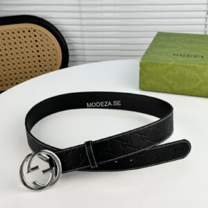 Gucci GG Signature Leather Black Belt #1