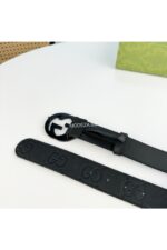Gucci GG Jumbo Black Belt With Black Buckle - Image 3