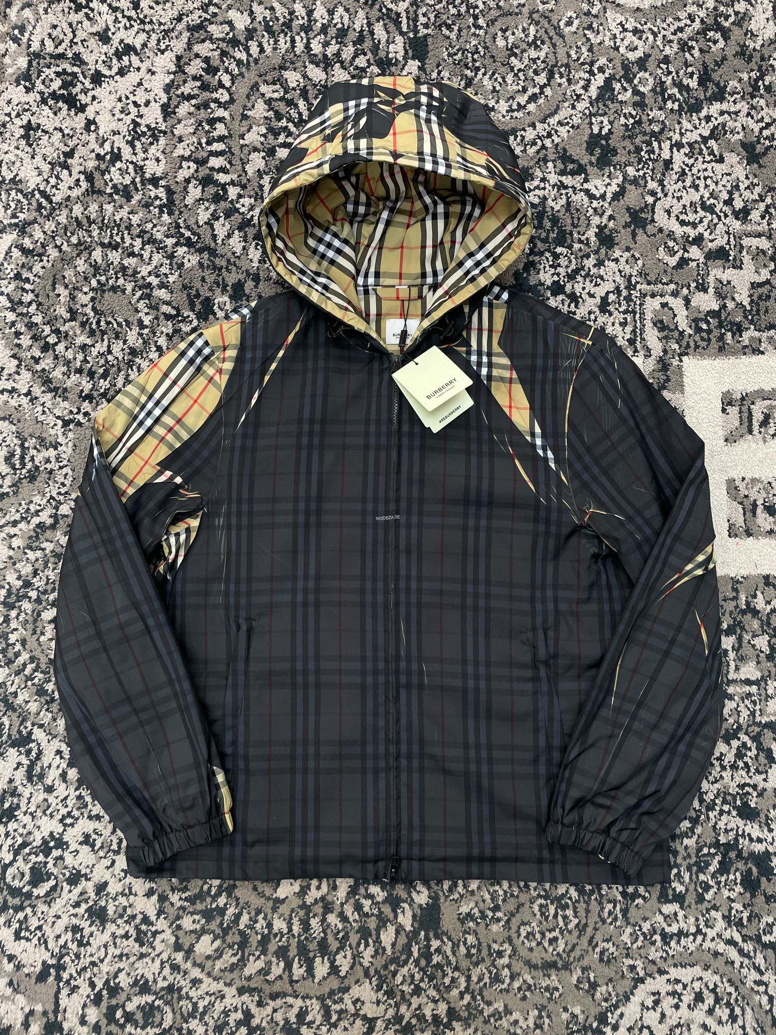 1dafac33 Burberry Rutig Black WindBreaker #1 - Image 1