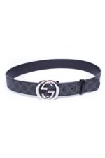 Gucci GG Supreme Black Belt With G Buckle #1