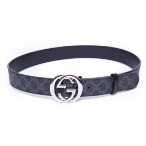 Gucci GG Supreme Black Belt With G Buckle #1
