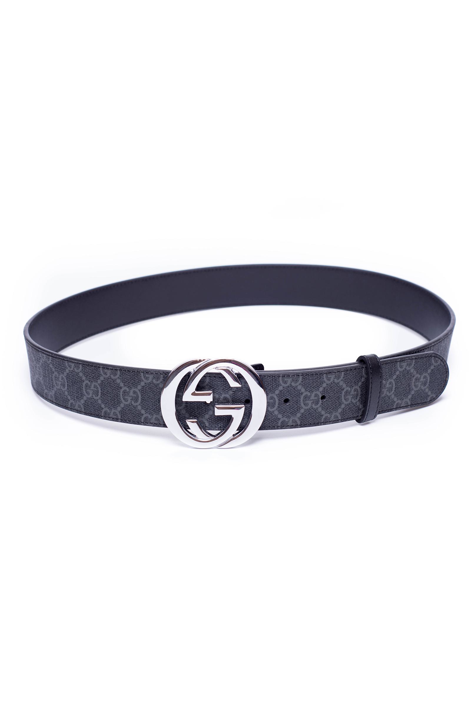 212392-1600×2400 Gucci GG Supreme Black Belt With G Buckle #1 - Image 1