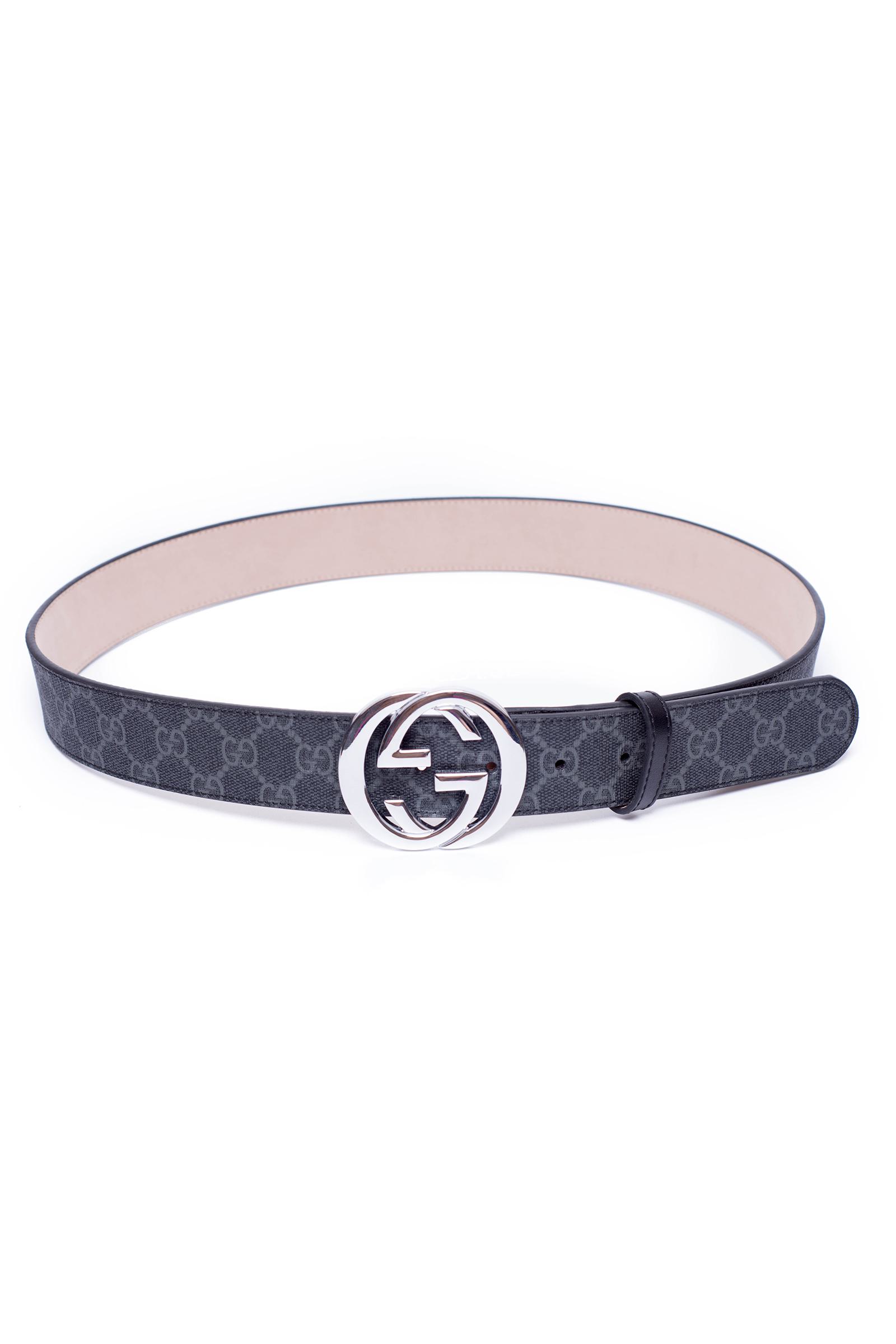 213222-1600x2400 Gucci GG Supreme Black Belt With G Buckle #2 - Image 1
