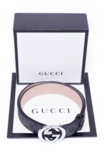 Gucci GG Supreme Black Belt With G Buckle #2 - Image 3