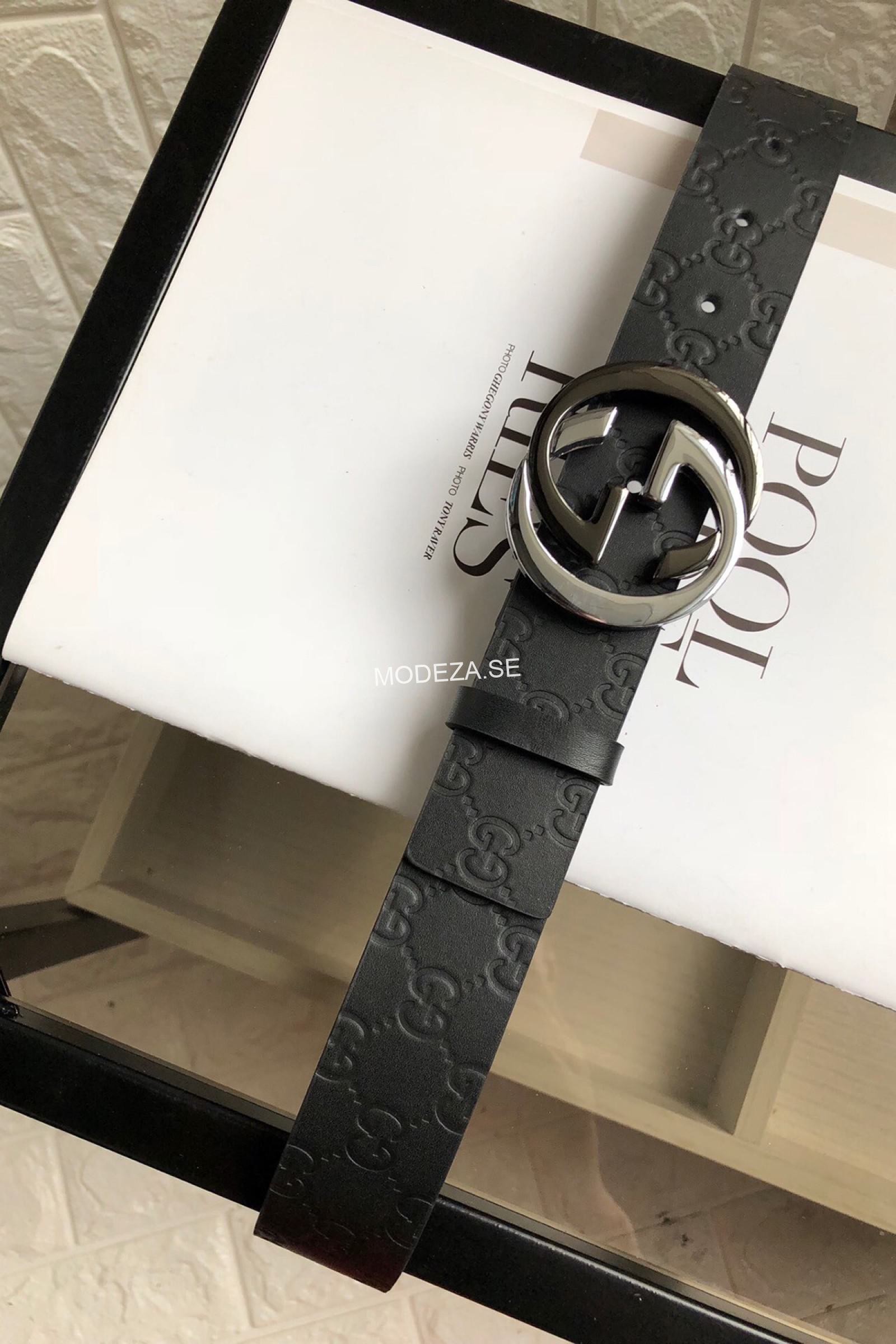 267961-1600x2400 Gucci GG Dubbel G Black Belt - Image 1