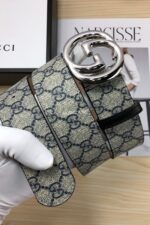 Gucci GG Marmont Navy/Khaki Belt - Image 2