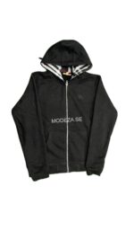 Burberry Rutig Inside Black Zip Hoodie