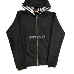 Burberry Rutig Inside Black Zip Hoodie