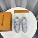 Louis Vuitton Silver Metallic Trainer - Image 5