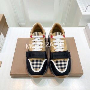 Burberry Checked Lace-up Sneakers