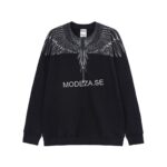 Marcelo Burlon Black Sweatshirt Black Wings