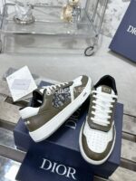 Christian Dior B27 Green Leather Sneakers - Image 2