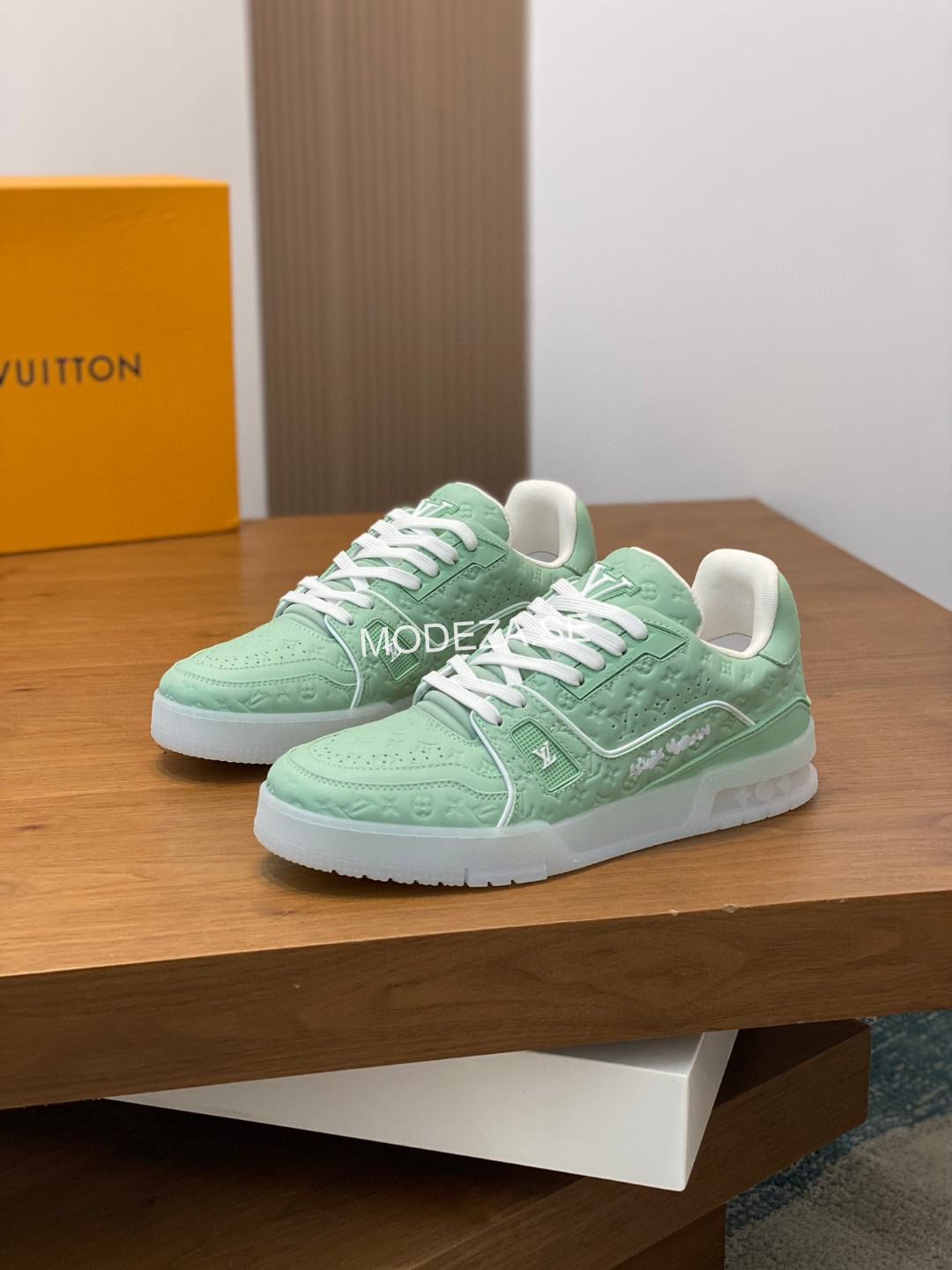 9105a54e Louis Vuitton Mini Light Green Monogram Trainer - Image 1