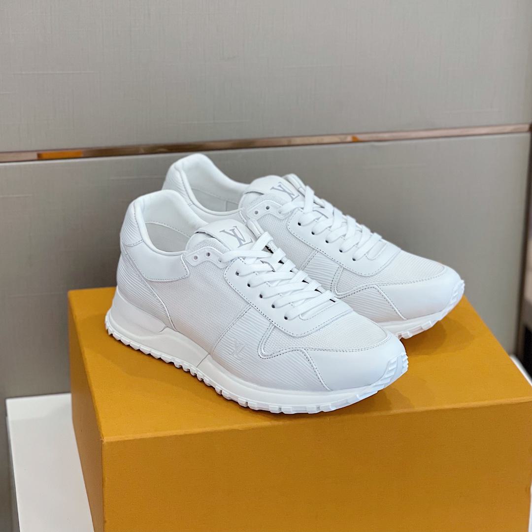 9c5c1a0a Louis Vuitton White Monogram Run Away Sneakers - Image 1