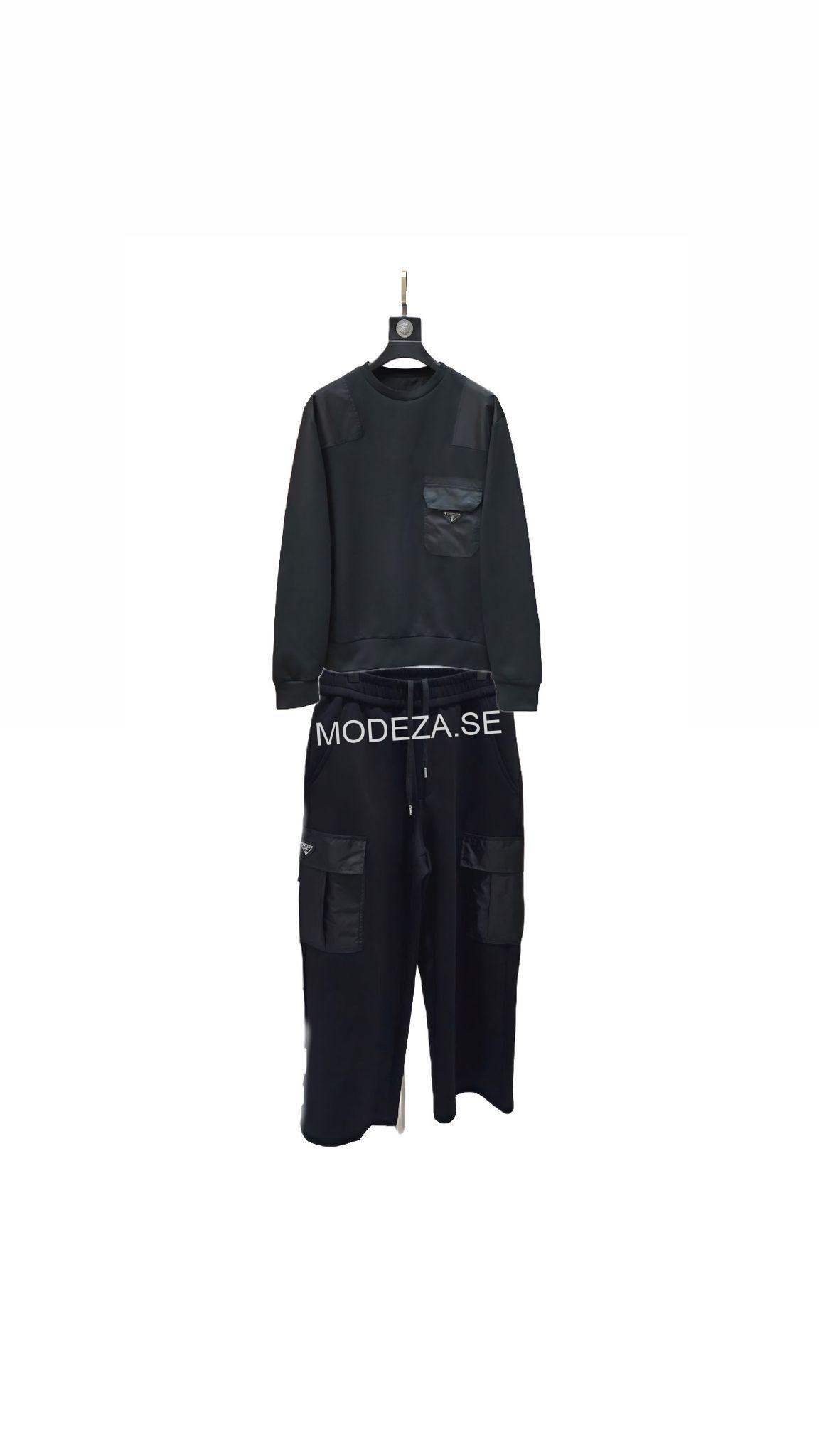 UY Prada Black Tracksuit Logo On Pocket - Image 1