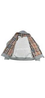 Burberry Rutig Inside Grey Zip Hoodie - Image 3