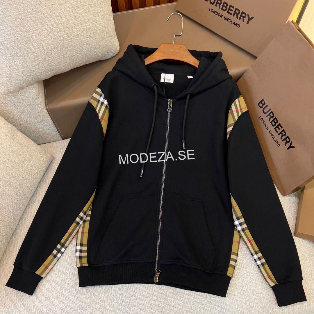 aa490744-d5ee-4dac-8668-1390d6f74b57 Burberry Check Detailed Zip Hoodie - Image 1