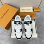 Louis Vuitton Crocodile Leather Black/White Trainer - Image 4