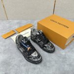 Louis Vuitton Black Metallic Trainer - Image 2