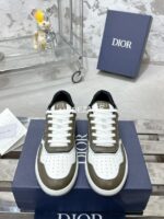 Christian Dior B27 Green Leather Sneakers - Image 4