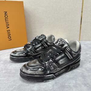 Louis Vuitton Black Metallic Trainer