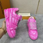 Louis Vuitton Pink Metallic Trainer - Image 4