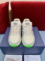 Christian Dior B30 Cream/Lime Mesh Sneakers - Image 3