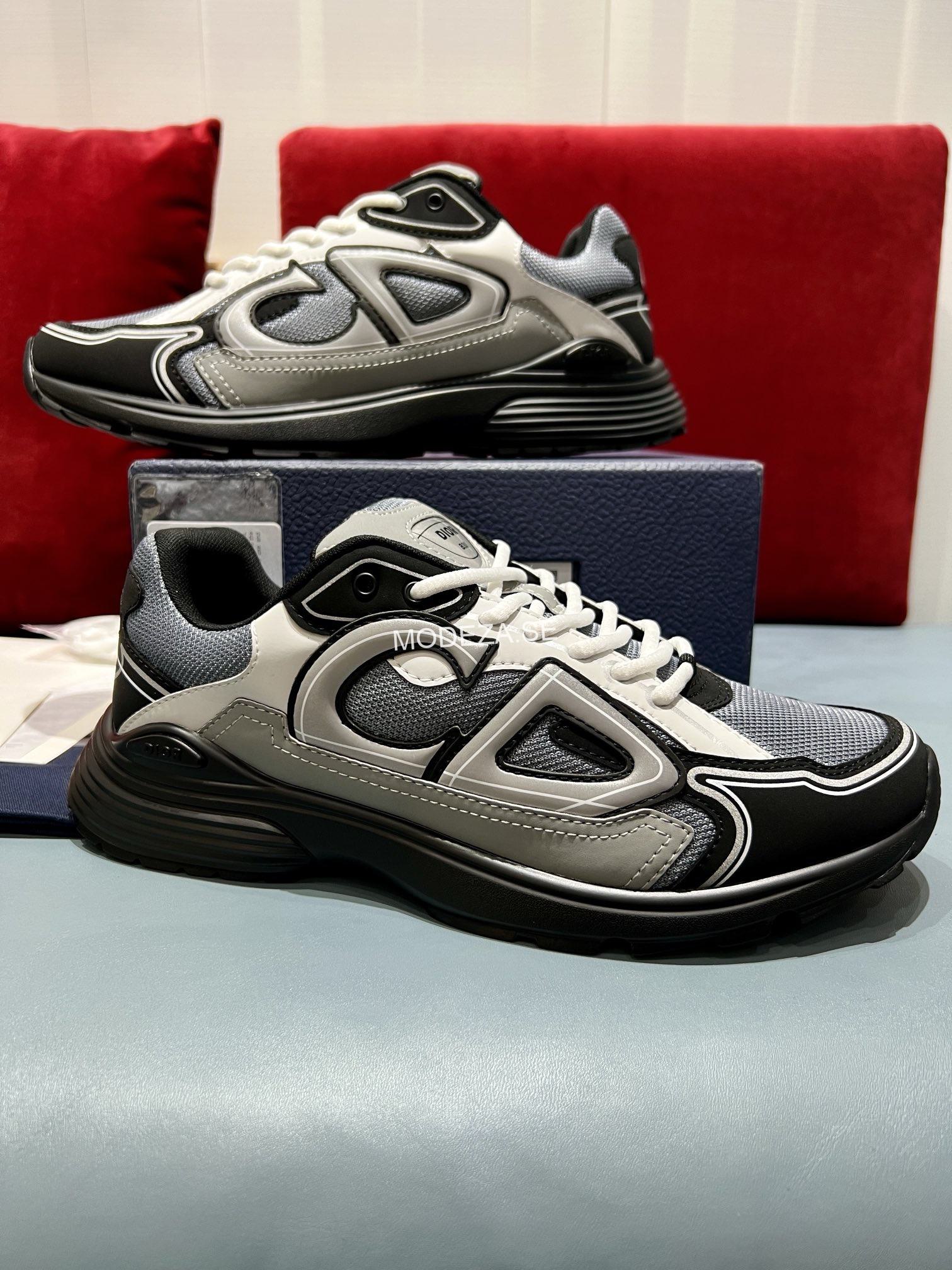 img_5179 Christian Dior B30 Blue/Grey Mesh Sneakers - Image 1