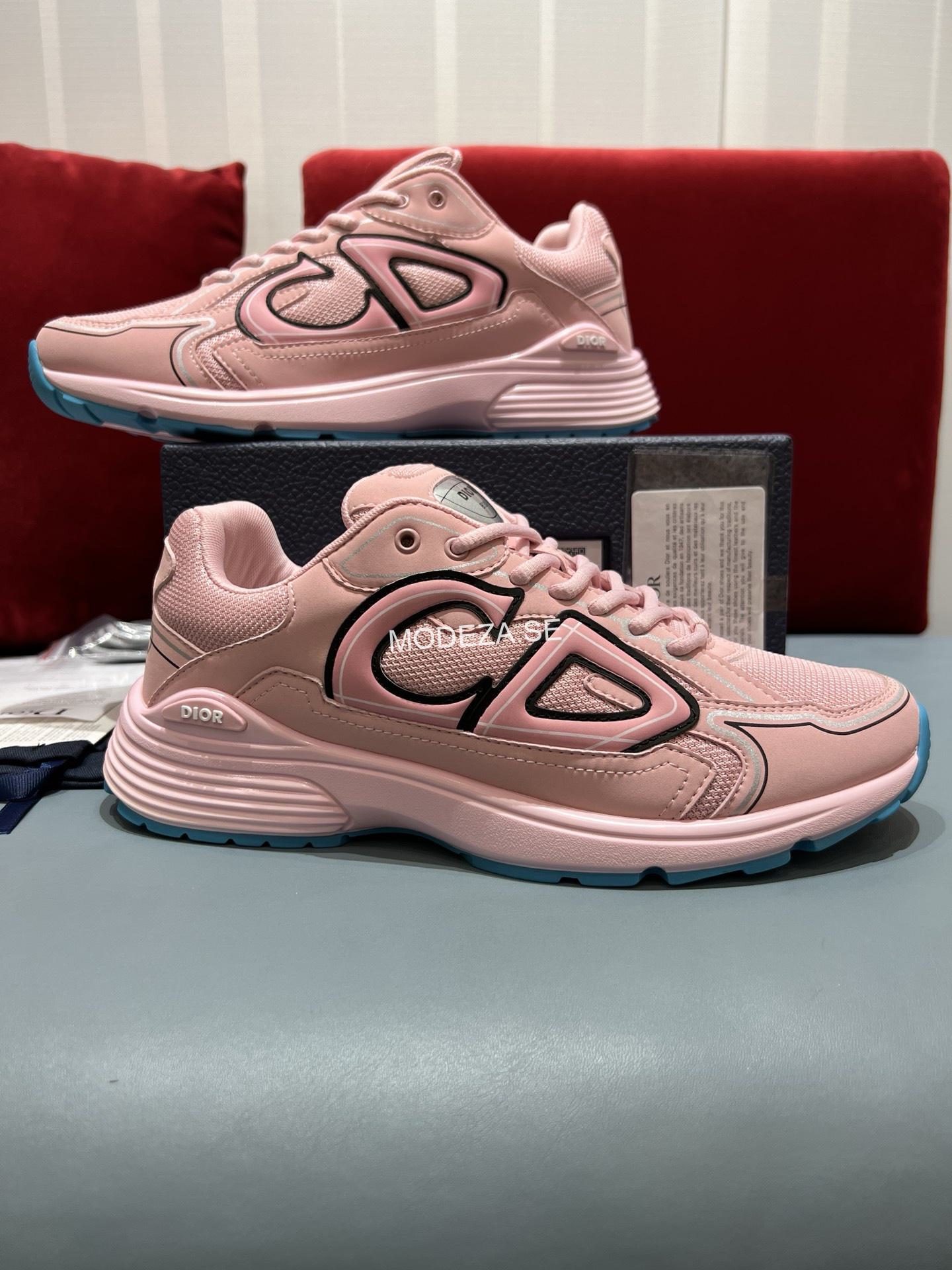 img_5200 Christian Dior B30 Pink Mesh Sneakers - Image 1