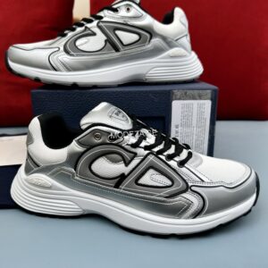 Christian Dior B30 Silver/White Mesh Sneakers