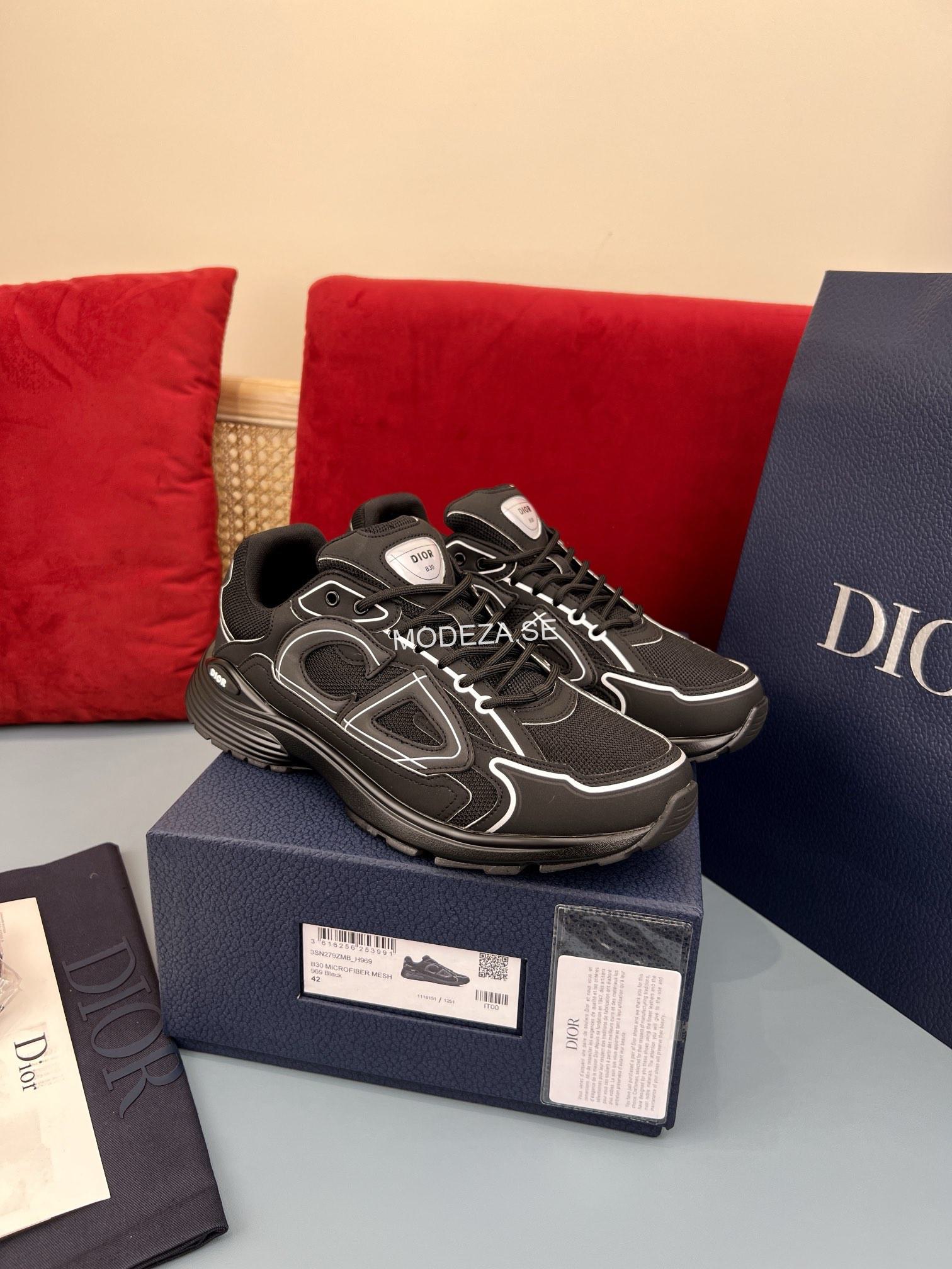 img_5236 Christian Dior B30 Black Mesh Sneakers - Image 1